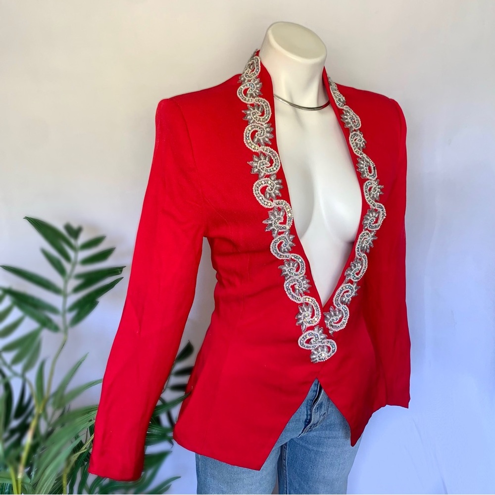 v i n t a g e :: Gorgeous Casadei Embellished Jewel Fitted Blazer - Picture 14 of 15